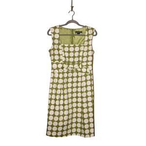 JESSICA HOWARD NEW $129 Square Neck‎ Tie Front Geometric A-line Dress Lime 12